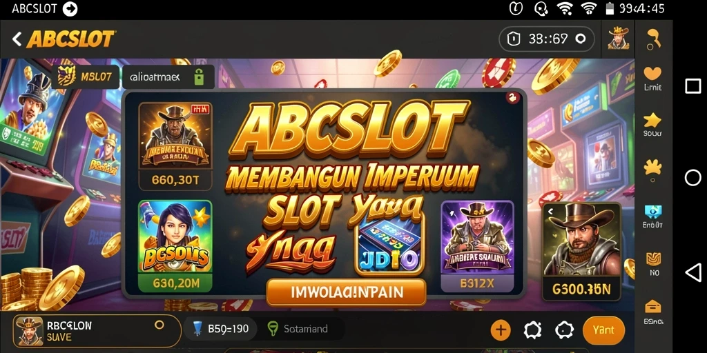 Tampilan gameplay ABCSLOT yang menarik dan penuh warna.