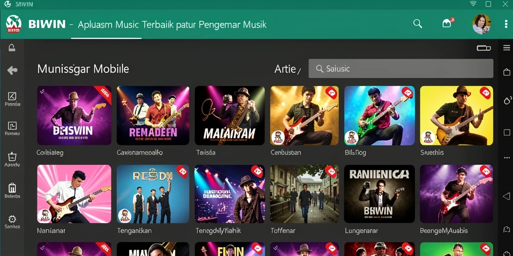 Screenshot gameplay BIWIN yang menunjukkan tantangan musik seru.