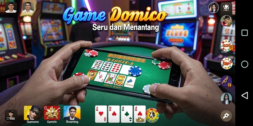 Tampilan menarik dari gameplay C7890 yang membuat domino semakin menyenangkan.