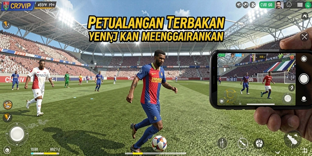 Screenshot gameplay <strong>CR7VIP</strong> menunjukkan petualangan menakjubkan di dunia terbuka.