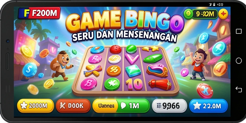 Tampilan menarik gameplay Bingo di F200M.