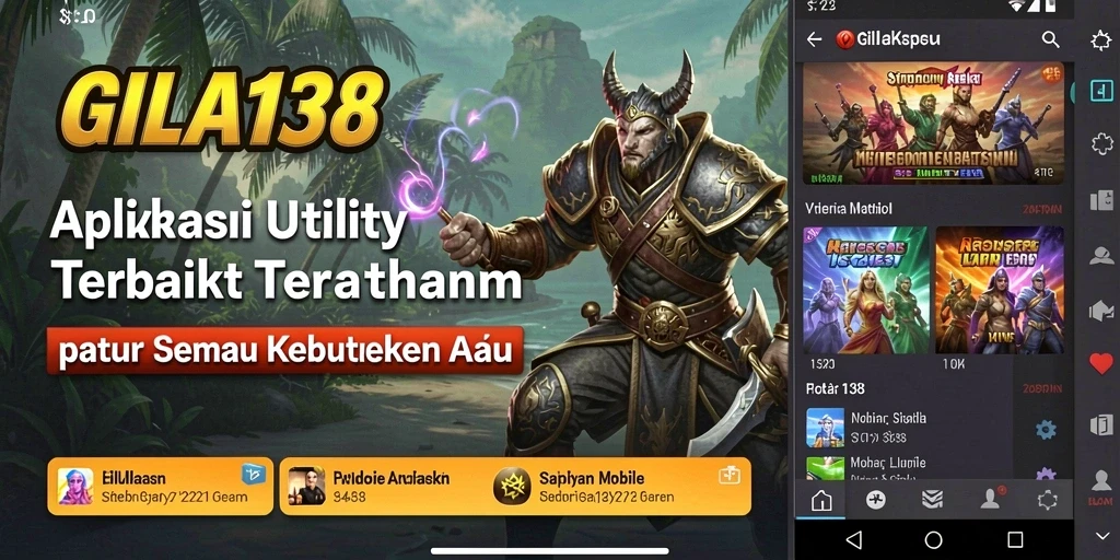 Tampilan screenshot GILA138 yang menampilkan fitur-fitur Utility.