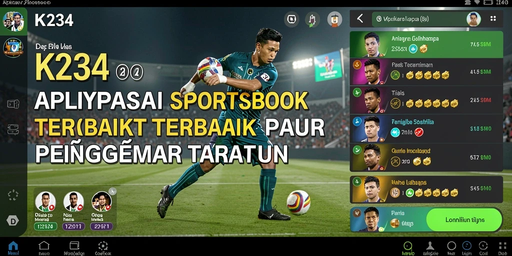 Tampilan antarmuka aplikasi K234 yang menarik dan informasi olahraga lengkap.