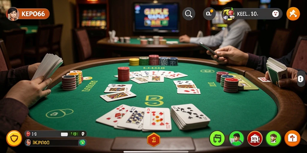 Screenshot gameplay KEPO66 menampilkan keseruan bermain Gaple.