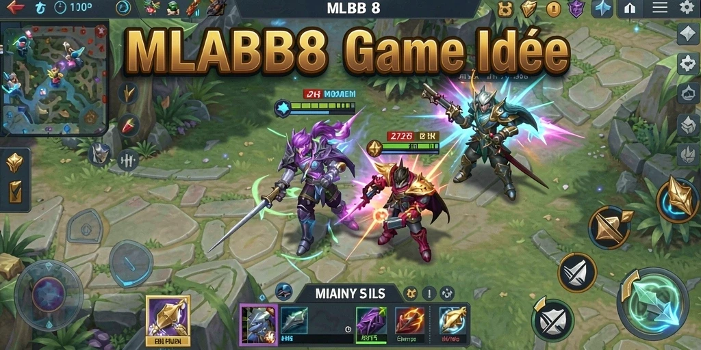 Tangkapan layar utama MLBB8 menampilkan gameplay santai yang mengasyikkan.