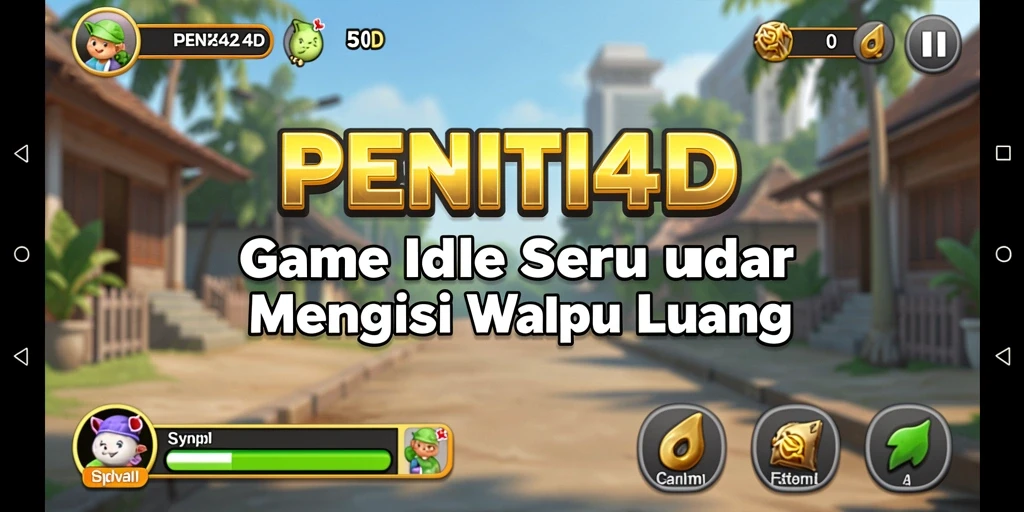 Tangkapan layar gameplay PENITI4D yang menunjukkan aksi Idle yang seru.