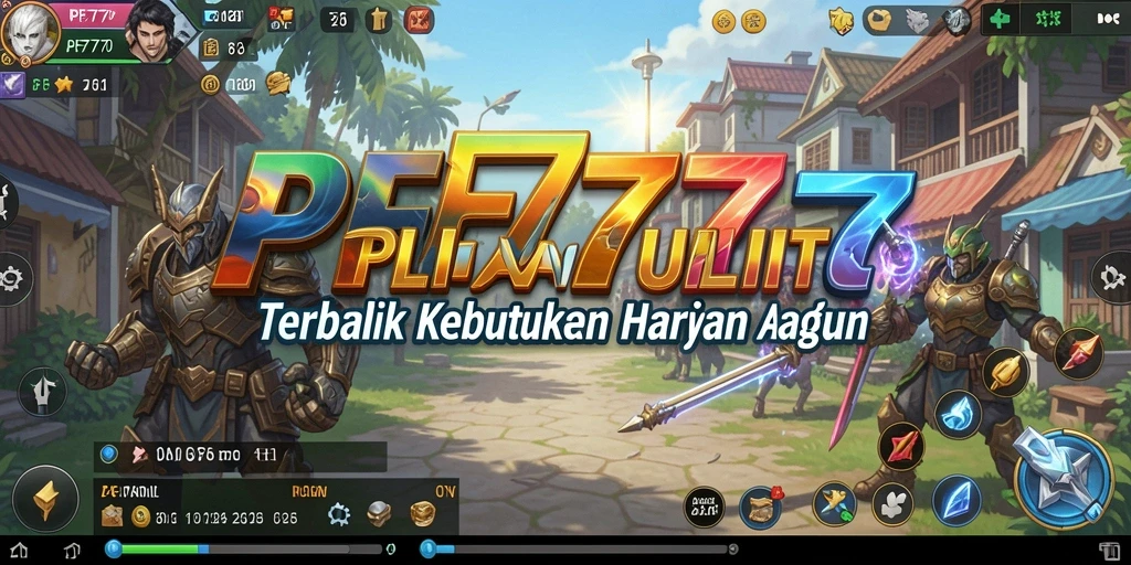 Screenshot utama PF777 menampilkan antarmuka aplikasi Utility yang menarik.