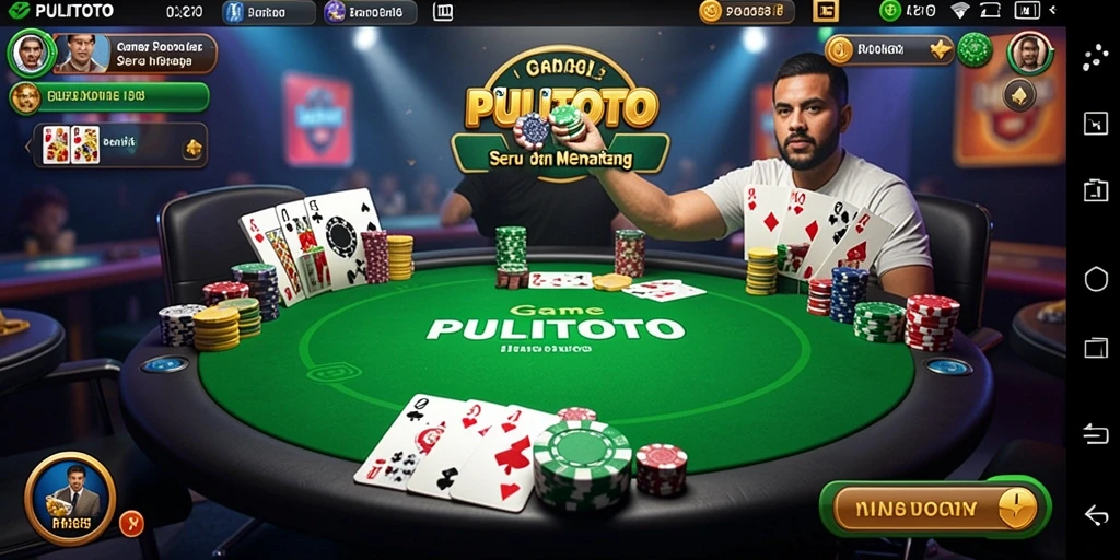 Tampilan gameplay Poker yang menarik dan interaktif.