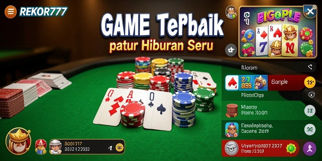 Tampilan gameplay Gaple yang seru di REKOR777.