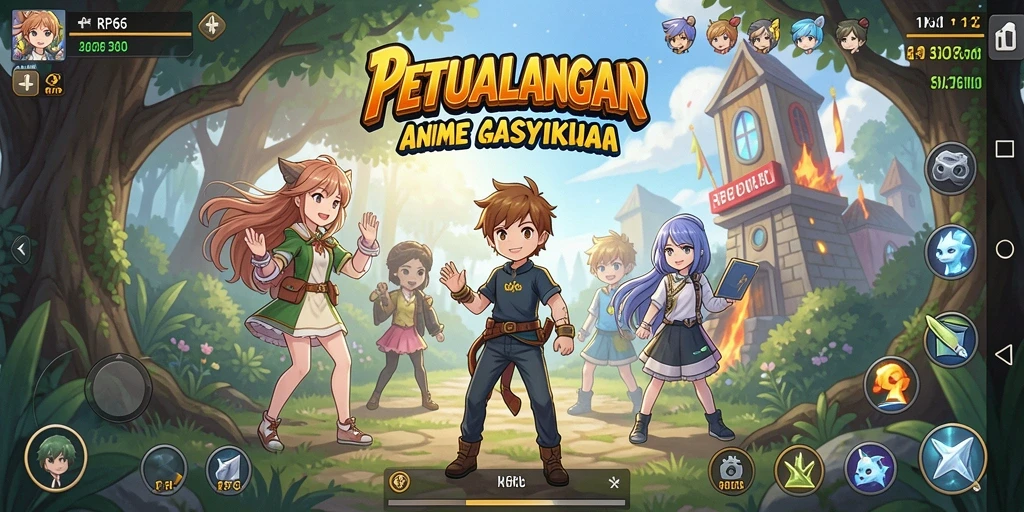 Screenshot memperlihatkan aksi seru dalam gameplay Anime RP66.