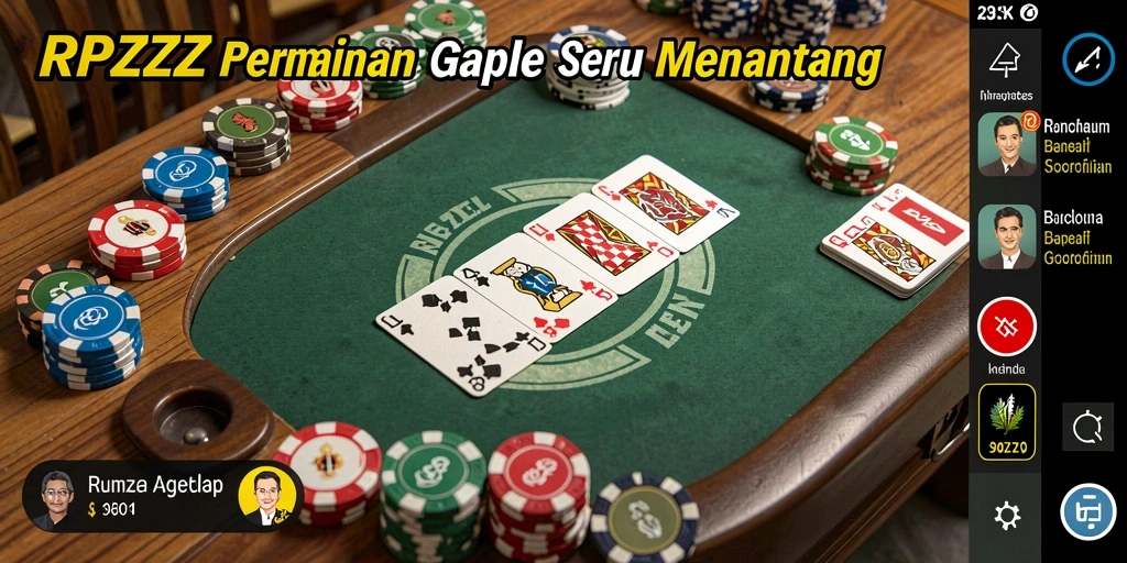 Gameplay seru dalam RPZZZ, permainan Gaple yang menantang.