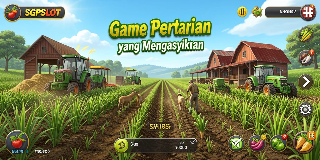 Tangkapan layar <strong>SGPSLOT</strong> menunjukkan aktivitas bertani yang seru dan interaktif.