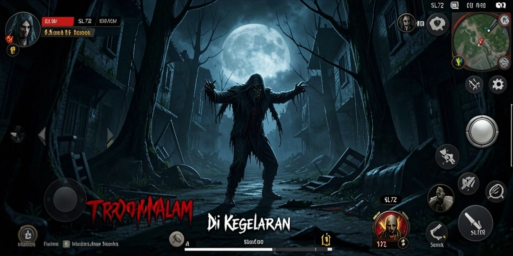 Screenshot gameplay SL72 yang mencekam dan penuh adrenaline.