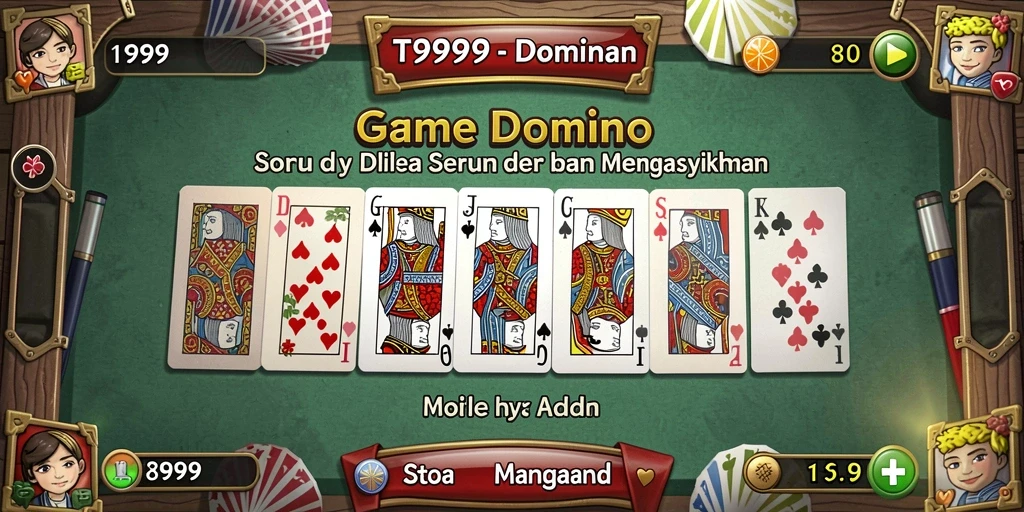 Tangkapan layar T9999 menampilkan gameplay Domino yang seru.