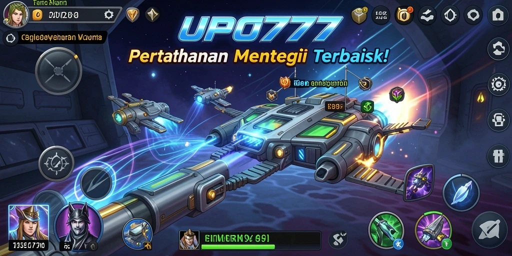 Tampilan gameplay seru dari UFO777 yang penuh strategi Tower Defense.