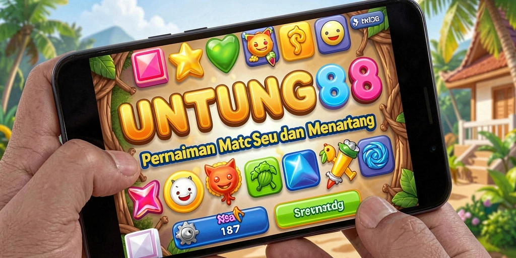 Screenshot gameplay UNTUNG88 menampilkan aksi seru mencocokkan permata.