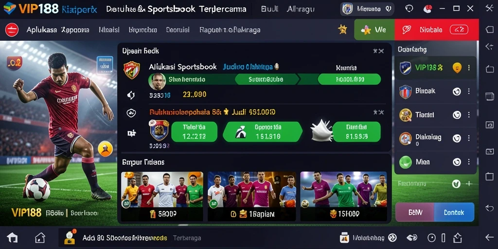 Tampilan screenshot VIP188 dengan antarmuka Sportsbook yang menarik.