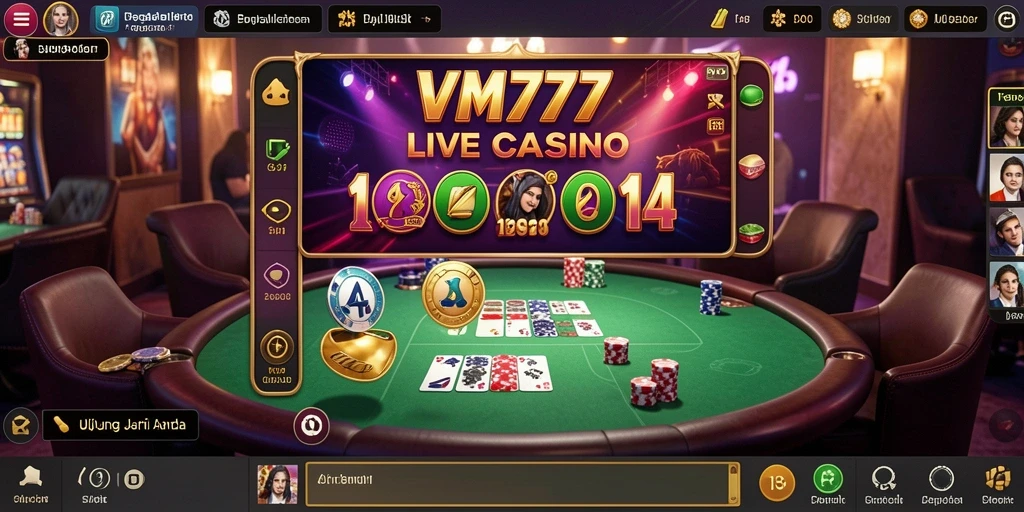 Tampilan gameplay Live Casino yang mendebarkan dan interaktif.