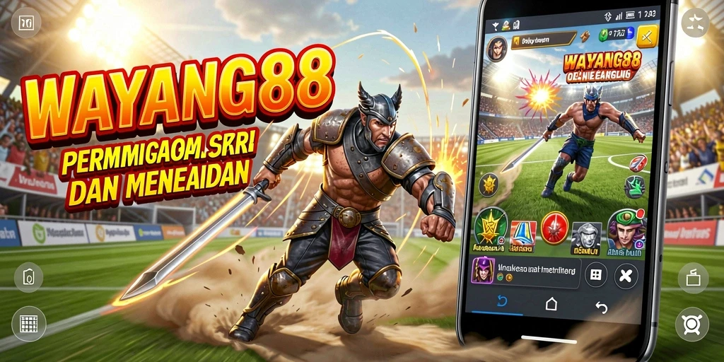 Tangkapan layar utama WAYANG88 menampilkan aksi seru dalam game olahraga.